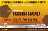 RAINAUD NICOLAS menuisier, charpentier, aménagement extérieur, isolation par l'extérieur, rénovation, Aménagement intérieur, isolation, extension de maison, ébéniste, escalier, terrasse, menuiserie, portail , plaquiste, parquet, agrandissement, clôture, stores,  bannes, fenêtres, volets TALMONT-SAINT-HILAIRE 85440