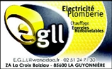 EGLL électricien, plombier, pompe à chaleur, rénovation, dépannage, automatisme, Antenniste, salle de bains, domotique, chauffage, Alarme LA GUYONNIERE 85600