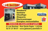 JEAN PAUL  BAUDRY plombier, pompe à chaleur, rénovation, dépannage, salle de bains, chauffage, poêle LUCON 85400